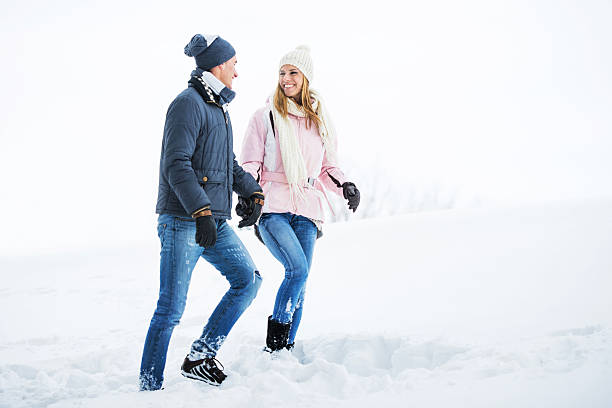 istock Beautiful couple taking a walk during winter. 510616451