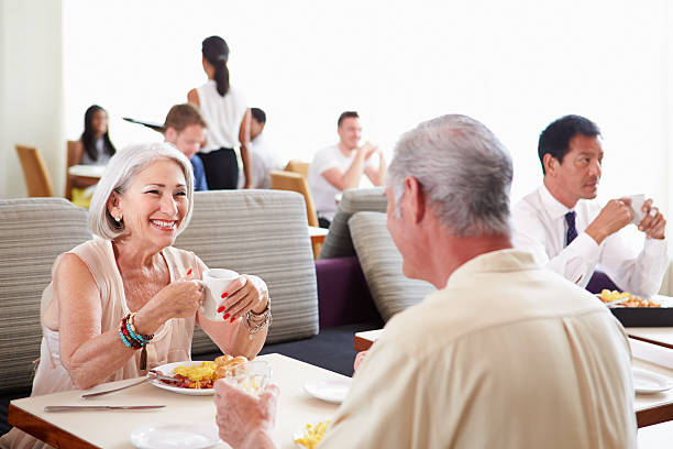 istock Senior Couple Enjoying Breakfast In Hotel Restaurant 510617831