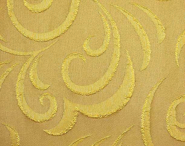 istock Golden fabric with ornament as background 510620020