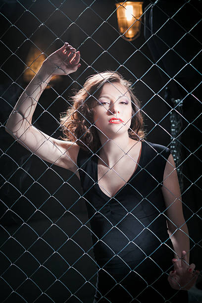 istock studio portrait of a woman mesh netting 510620730