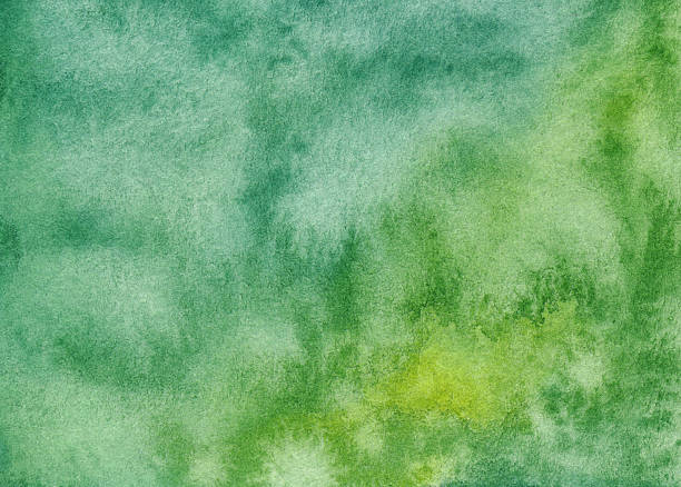 istock Hand painted textured background with gradient of green colors 510623516