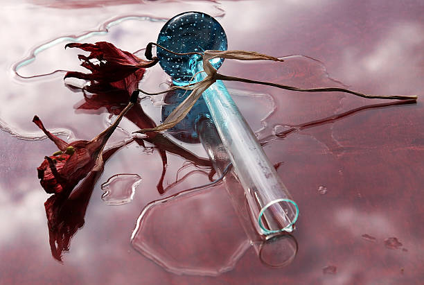 a fallen vase - an expression of grief or destruction