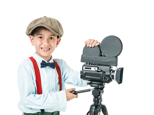 istock Little Boy Wearing Newsboy Cap Posing With Camera 510627302