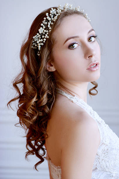 istock Tender young woman wearing headpiece 510629380