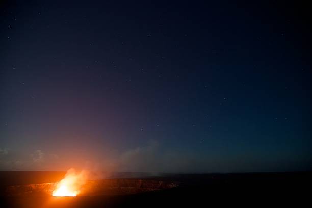 istock Kilauea Lava and Stars 510632537