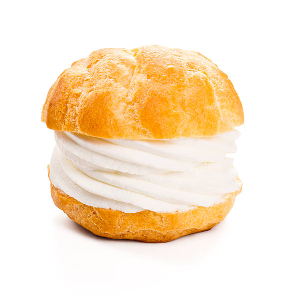 Profiterole or Cream Puff gold Cabbages with Cream