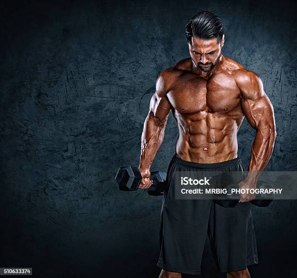 Iron Warrior Stock Photo - Download Image Now - Abdominal Muscle, Adult, Adults Only