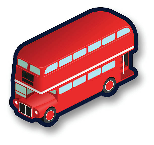 illustrations, cliparts, dessins animés et icônes de londres en bus à impériale à - isometric car vector land vehicle