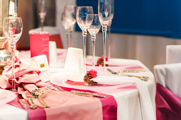 istock Elegant table set  for wedding or event party in red 510634582