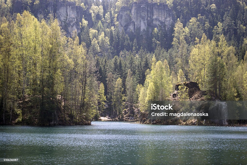 turquoise lake lake in the Czech Republic Adršpach Stock Photo