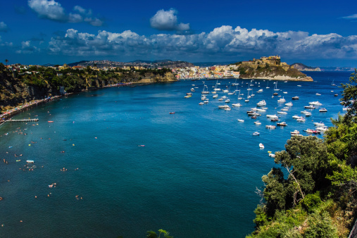 Procida beautiful island in the Tyrrhenian Sea in Italy