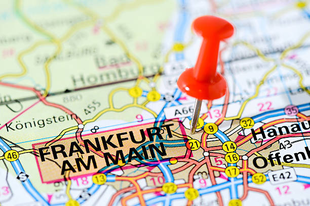istock European cities on map series: Frankfurt am Main 510638171