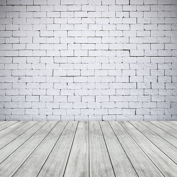 istock wooden floor and white brick wall texture background 510674028