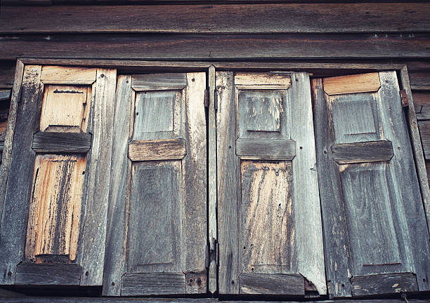 istock Old wooden windows 510674972
