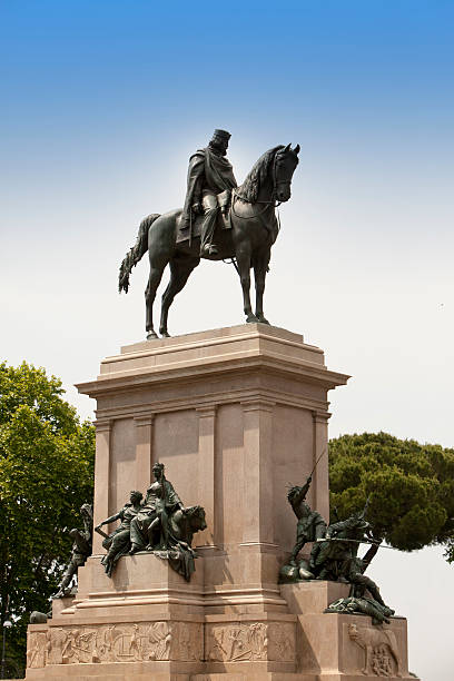 istock Faro de Gianicolo- Giuseppe Garibaldi's horse monument in Rome, Italy. 510675292