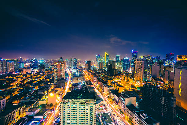 ciudad de makati en metro manila, filipinas - manila philippines makati city fotografías e imágenes de stock