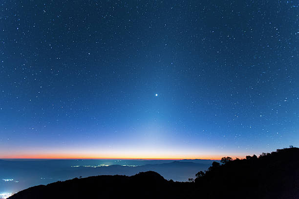 istock Zidiacal light and starry sky on background. 510676604