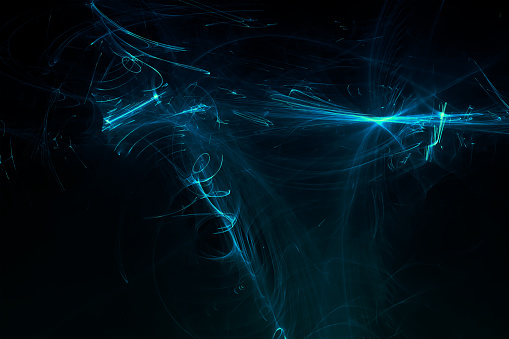 Blue Glow Wave Lighting Effect Abstract Background For Your Bus Stock Photo  - Download Image Now - iStock