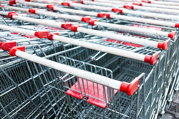 istock Rows of shopping carts 510682166