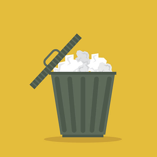 illustrations, cliparts, dessins animés et icônes de icône vecteur poubelle de recyclage - poubelles