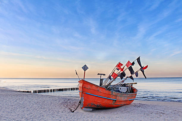 istock Fishing boats on the beach 510684978
