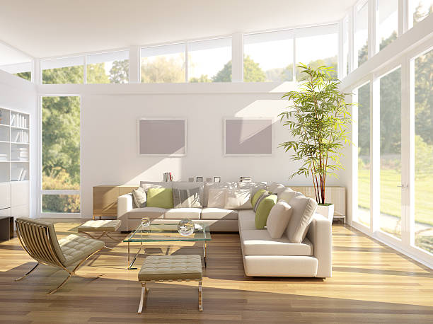 istock 3D rendering of a living room 510685760