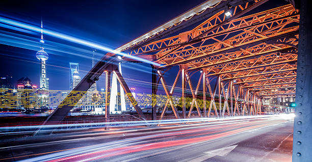 istock Night traffic in Shanghai 510686540