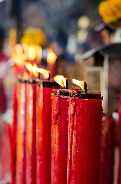 istock The flame on red candle at  Chinese temple. 510687218