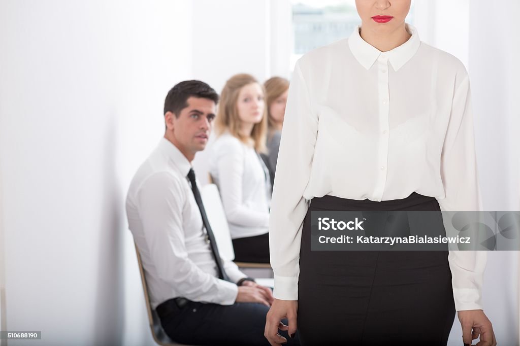 Fired from work Picture of young woman fired from work Candidate Stock Photo