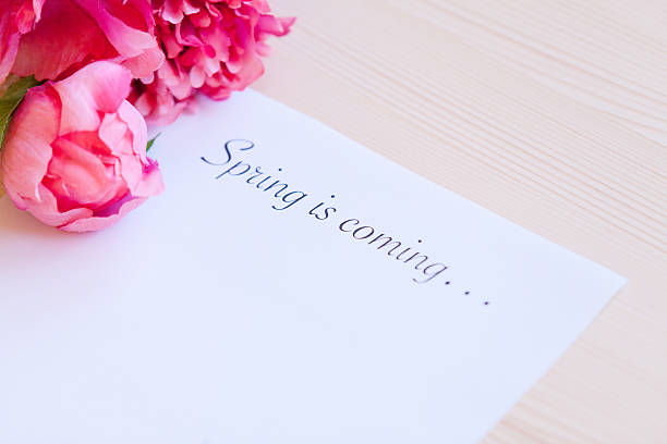 istock Paper with words Spring in coming 510688434