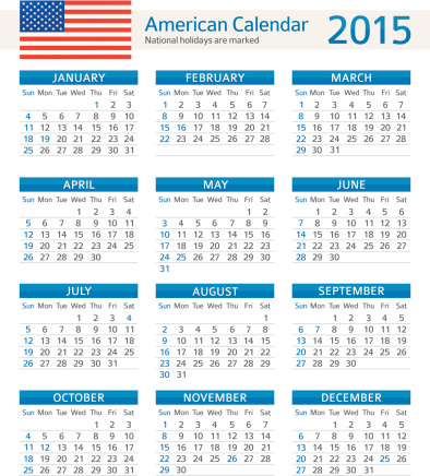 American Calendar 2015 - Illustration
