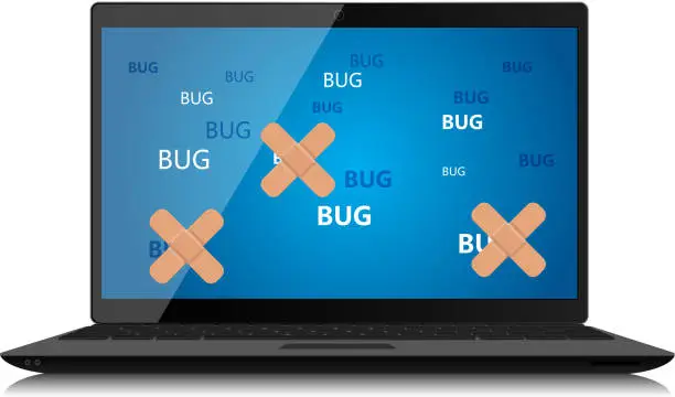 Vector illustration of Computer bug