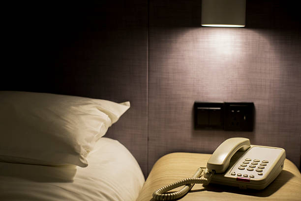 telephone on bedside desk