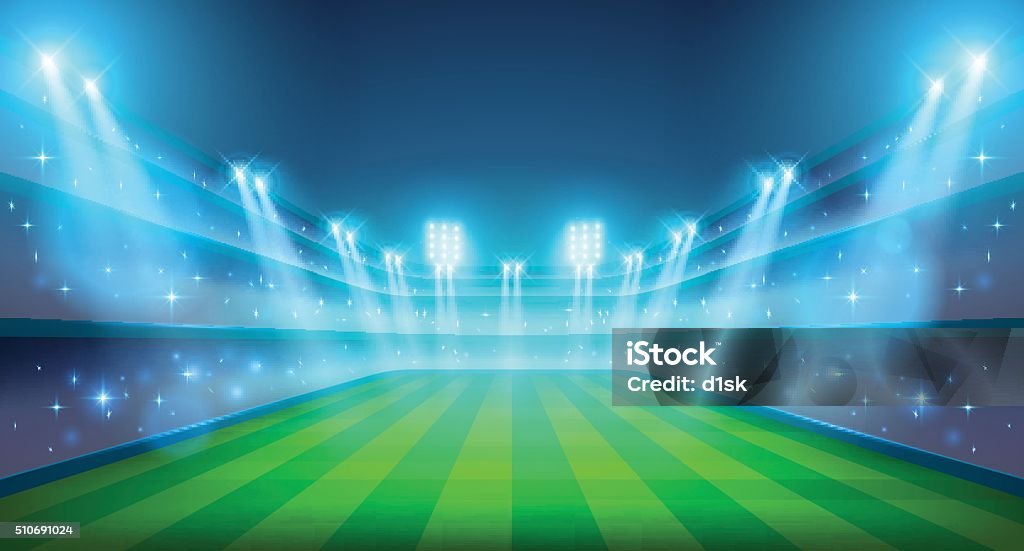 Night stadium illustration Night stadium illustration in vector Stadium stock vector