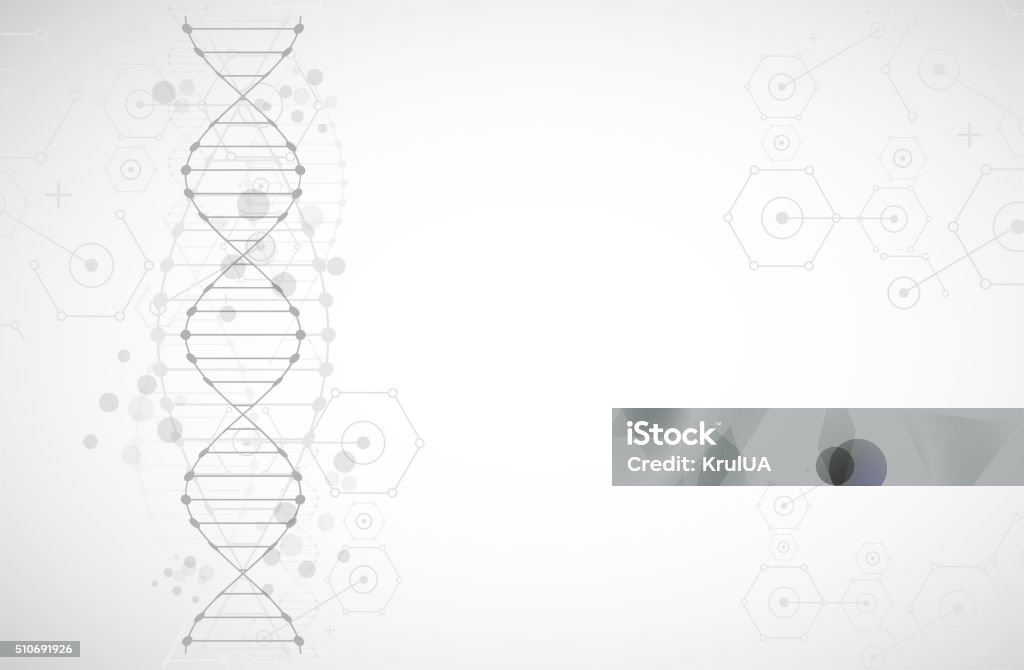 Science template, wallpaper or banner with a DNA molecules. Science template, wallpaper or banner with a DNA molecules. Vector illustration. DNA stock vector