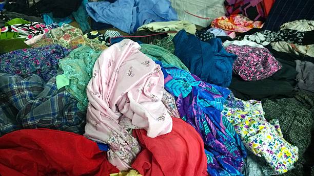 istock The Secondhand clothes in the market 510692076