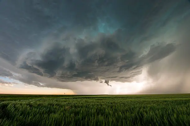 Photo of Supercell Thunderstorm on the Great Plains, Tornado Alley, USA