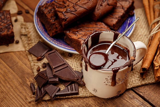 istock Plate with delicious chocolate brownies 510693690