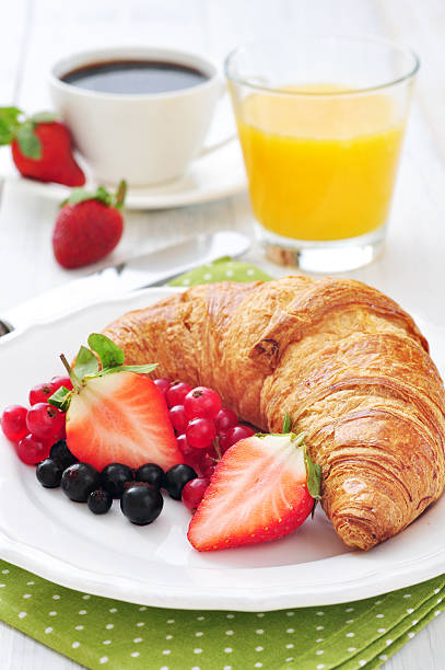 istock Fresh croissant with berries 510694078