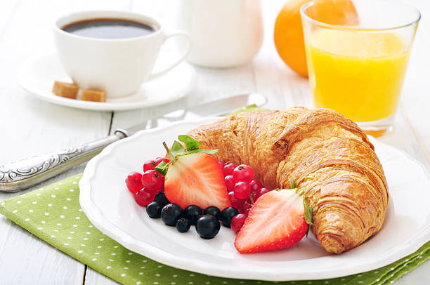 istock Fresh croissant with berries 510694146