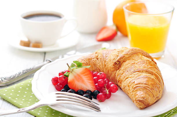 istock Fresh croissant with berries 510694196