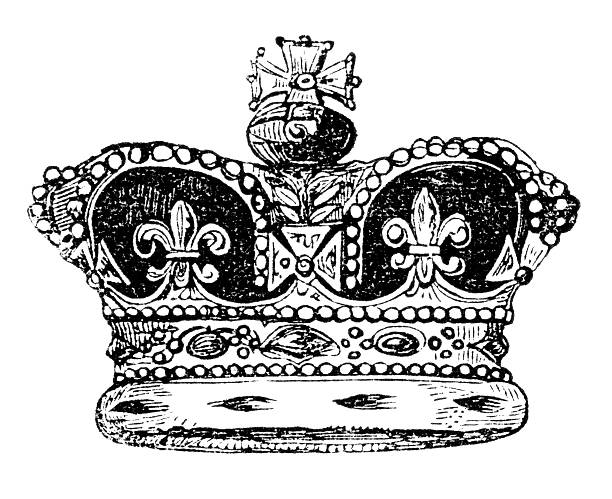 stockillustraties, clipart, cartoons en iconen met crown of england - britse cultuur