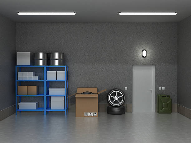 istock The interior suburban garage 510696532