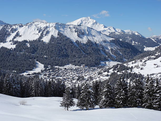 istock Alps mountains village covered by snow 510697132