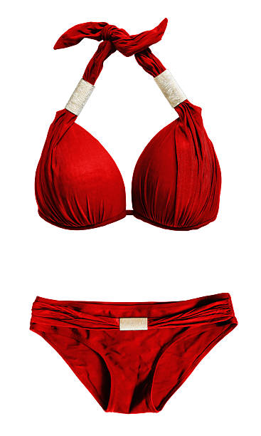 bikini rosso - swimming trunks bikini swimwear red foto e immagini stock