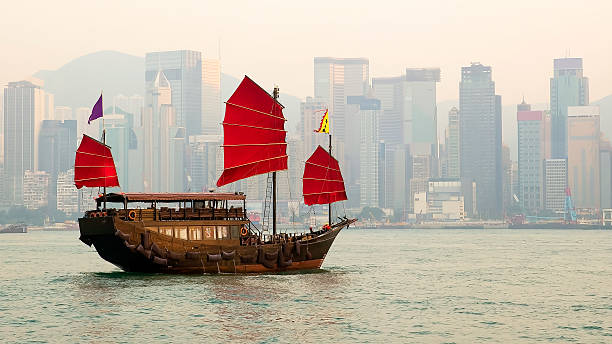 istock Traditional Chinese Junkboat Sailing 510700336