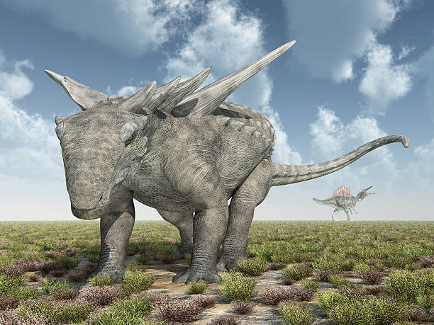 istock Sauropelta and Spinosaurus 510700772