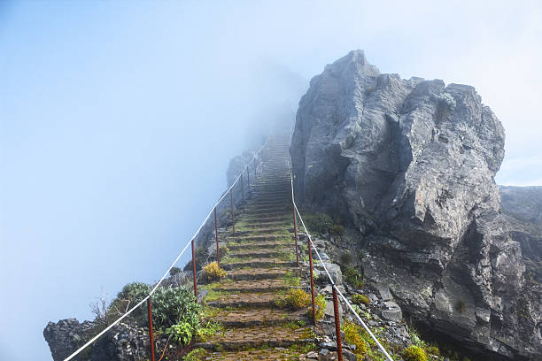 istock mountain trail in Madeira above the clouds 510701186