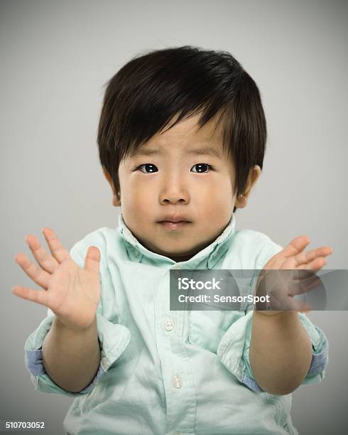 Portrait Of A Japanese Baby Stock Photo - Download Image Now - Japanese Ethnicity, Portrait, Front View