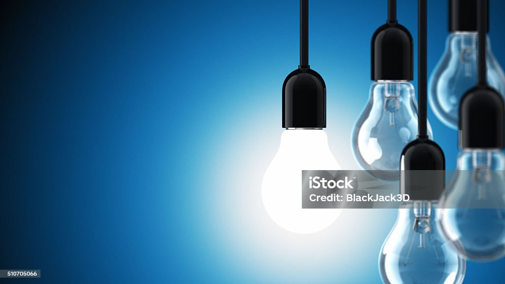 Light Bulbs Business concept. 3D render. Light Bulb Stock Photo